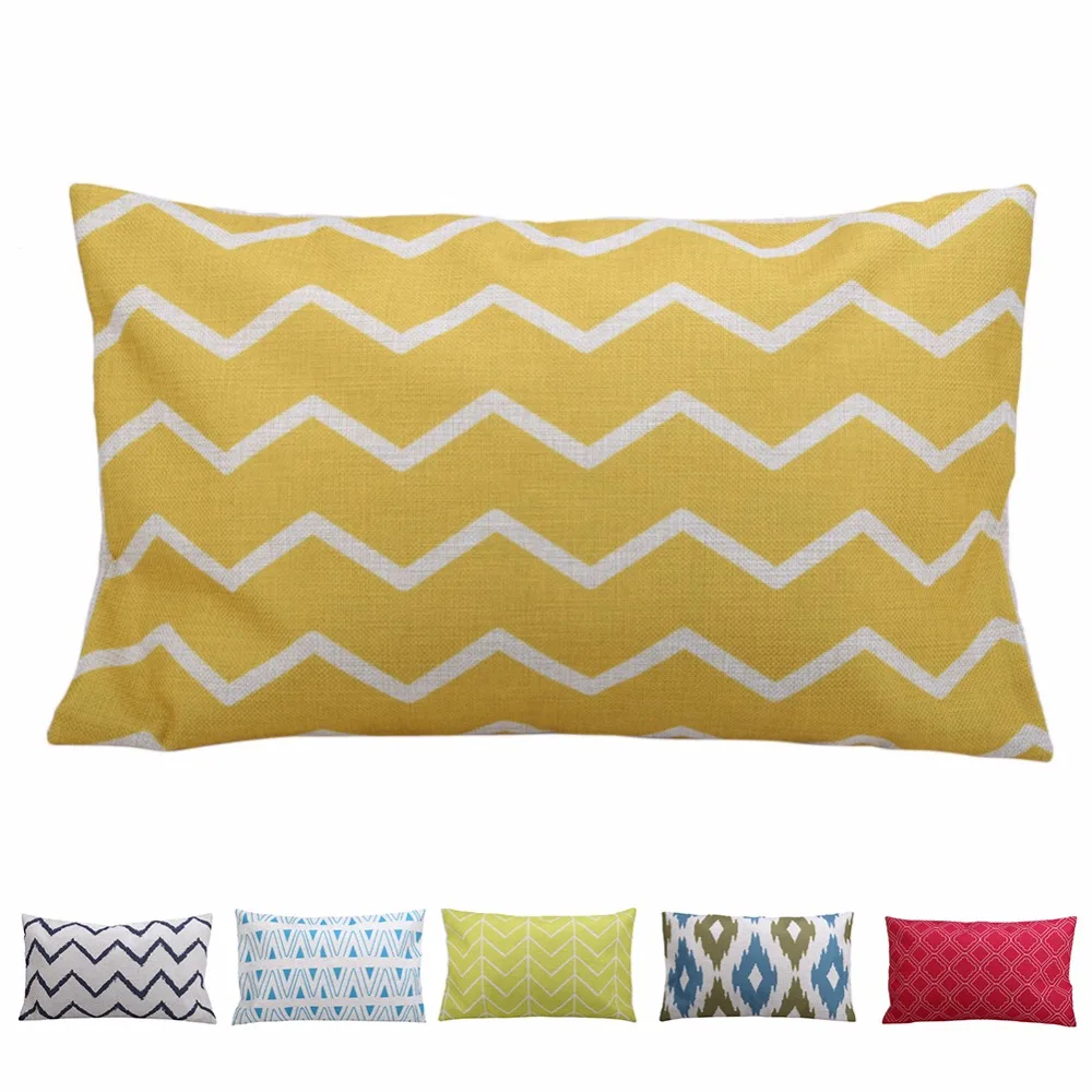 Rectangle Geometric Pillow Case Linen Cotton Cushion Cover Decorative Pillowcase Home Sofa Seat Throw | Дом и сад