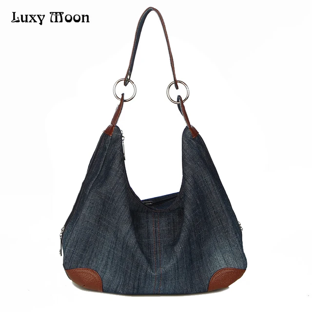Luxy Denim Handbags Large Women Bag Big Hobo Purses Ladies Hand bags ...