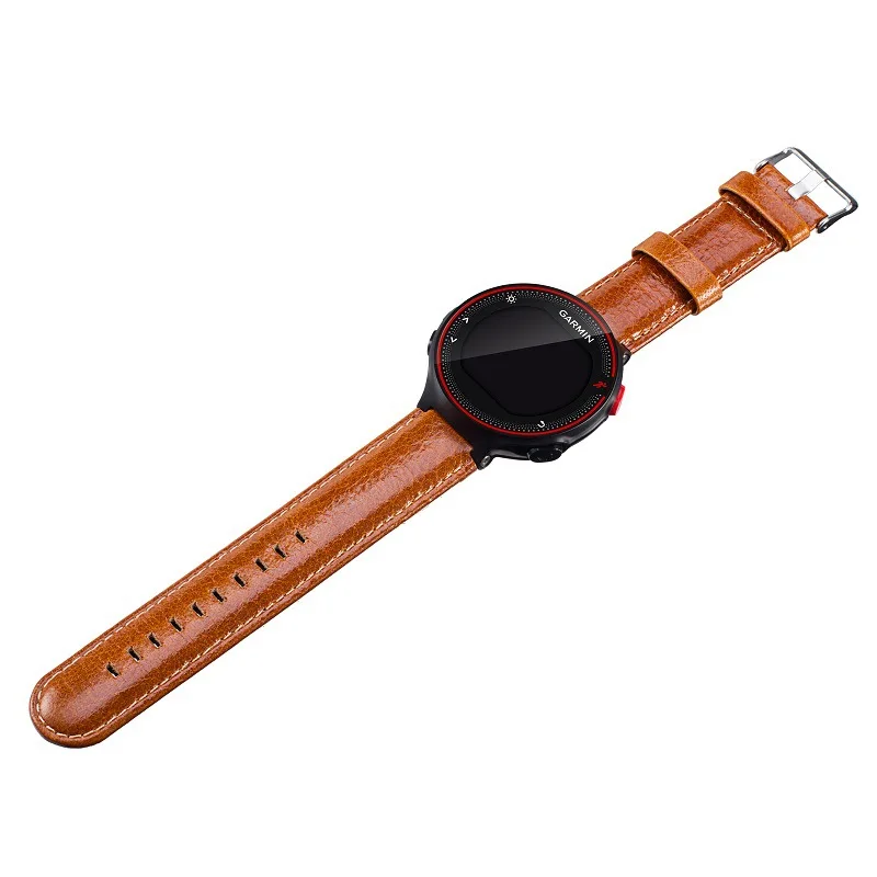 

replacement watchband for Garmin Forerunner 220 230 235 630 620 735 watch leather watch strap for garmin foreunner