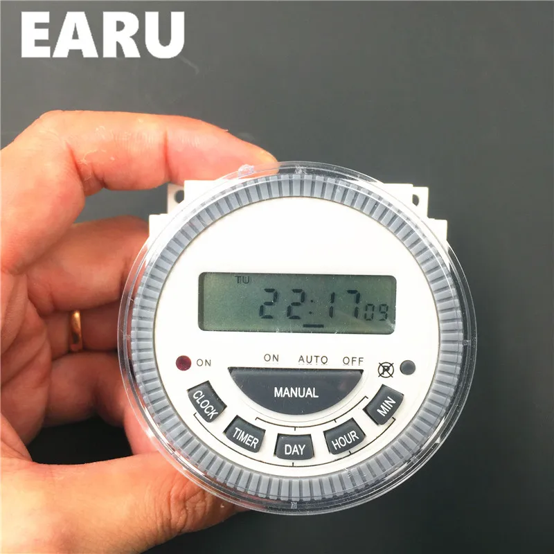 Программируемое реле времени EARU TM619 переменный ток 220 В 230 240 в с цифровым ЖК