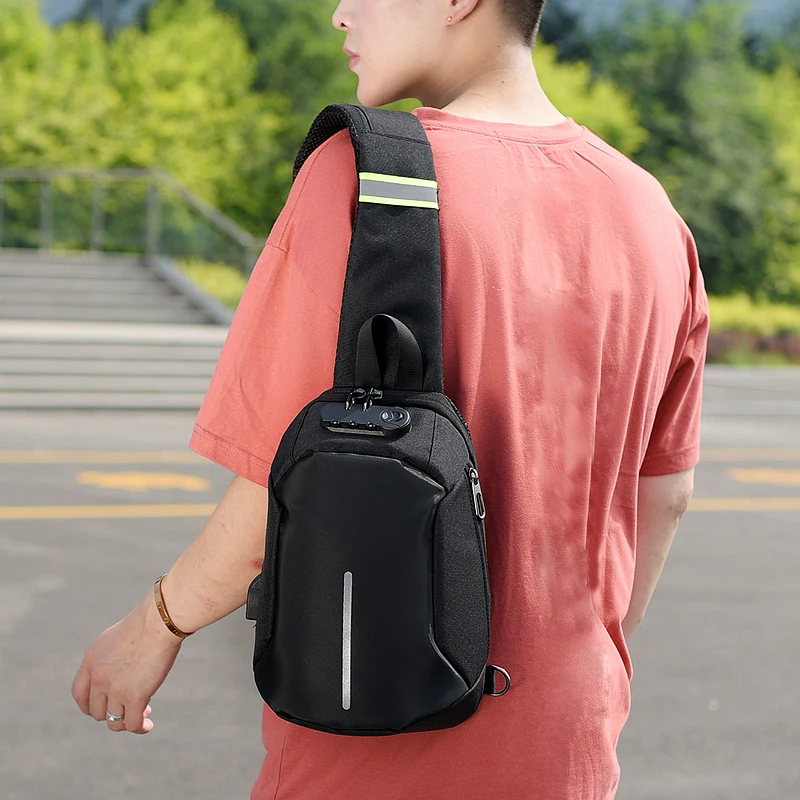 Модный мужской маленький рюкзак с защитой от кражи, перезаряжаемый через USB, женские сумки через плечо для мальчиков и девочек, сумка на одно плечо, рюкзаки