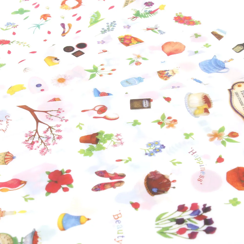 6 шт./компл. секретный садовый ПВХ стикер DIY Декоративные наклейки для альбома скрапбукинга Kawaii канцелярский дневник наклейки канцелярские наборы