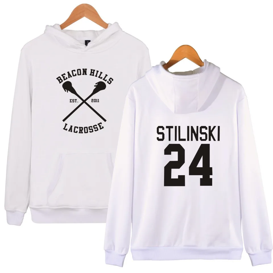

Fashion Casual BEACON HILLS LACROSSE Teen Wolf Stilinski 24 Long Sleeve hoodies sweatshirt men women harajuku pullover tops 4XL