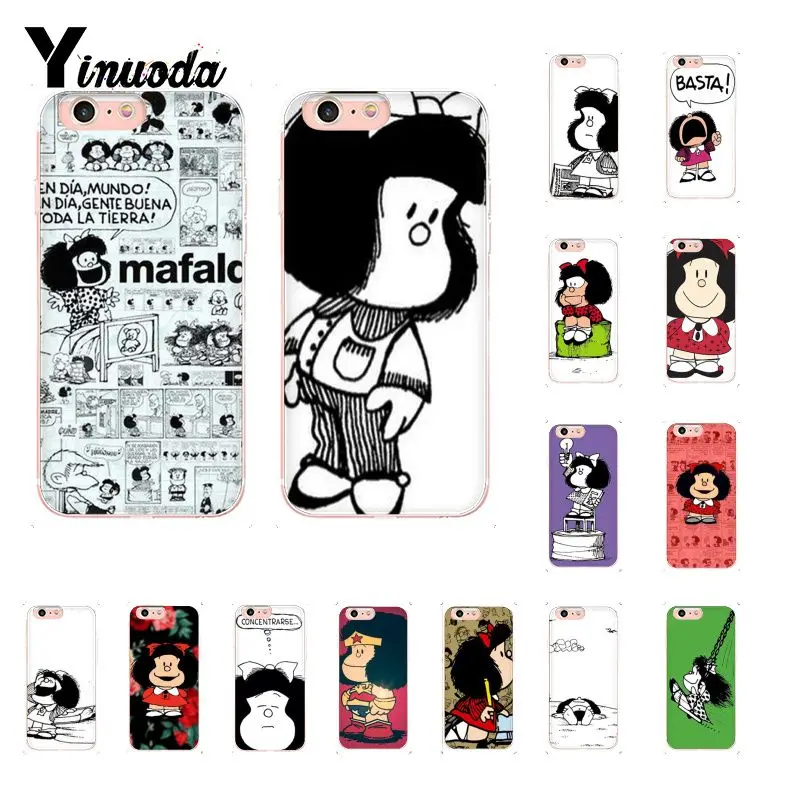 Mafalda DIY Роскошный чехол для iphone 12 8 7 6 6S Plus X XS MAX 5 5S SE XR 10 Чехлы 12mini | Мобильные