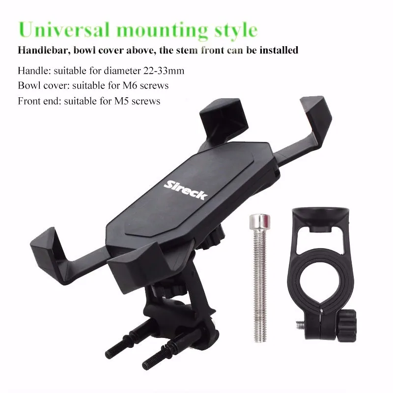 Cheap Sireck Bike Phone Holder  3.5"-7" Adjustable Smart Mobile Cell Phone Holder Cycling Front Handlebar Bag Bike Phone Stand Case 2