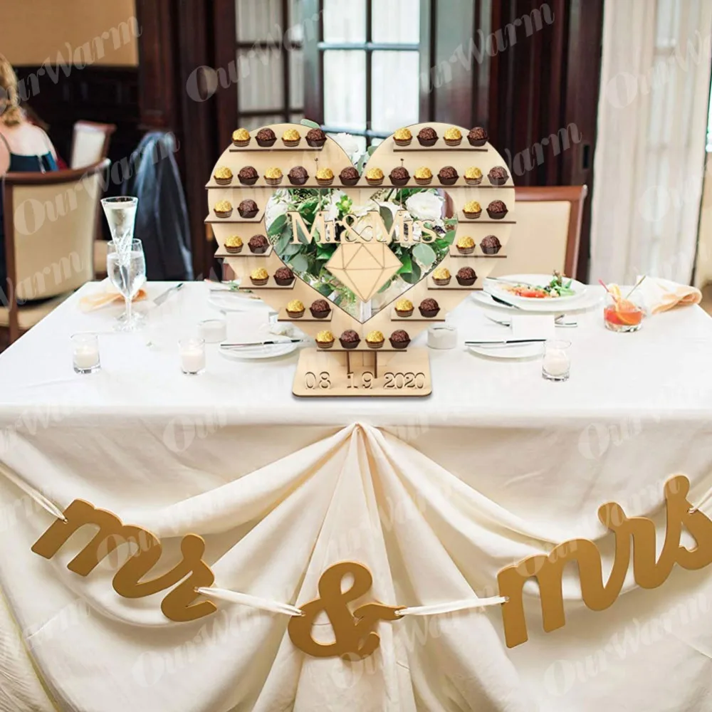 Ourwarm Mr Mrs Wedding Chocolate Heart Tree Ferrero Rocher