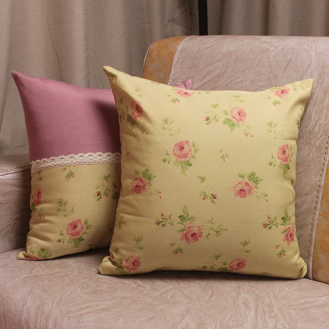 American British French Country Style Flowers Lace Sofa Cushion American British French Country Style Flowers Lace Sofa Cushion Covers Square Office Home Decorative Throw