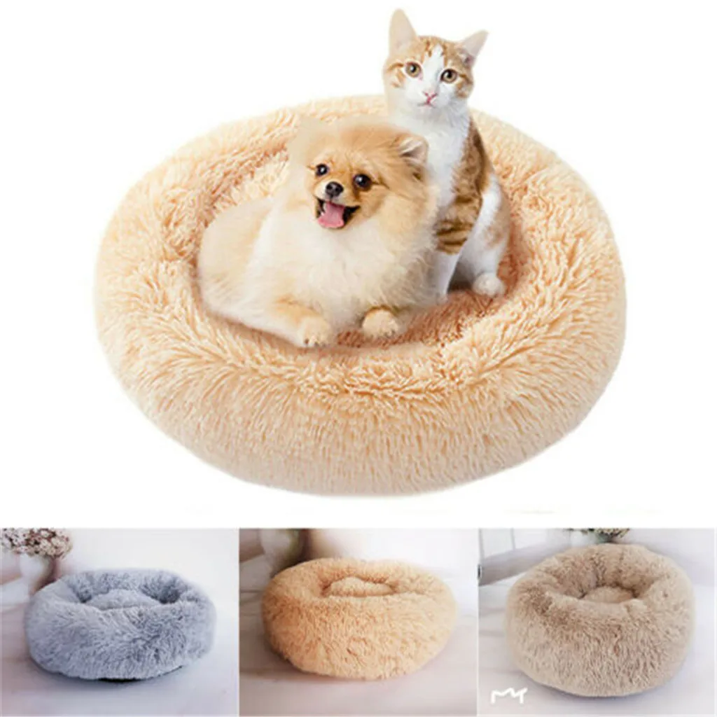

Dog Round Cat Dog Bed Warm Sleeping Bag Long Plush Soft Pet House Calming Bed Cama Para Cachorro Gatos Productos Para Mascotas