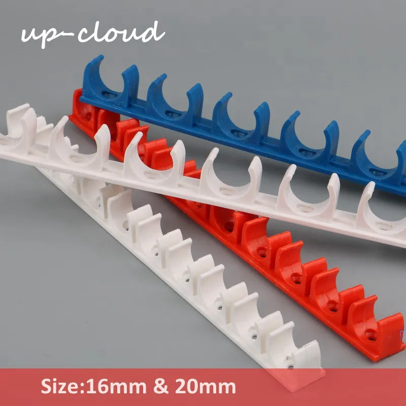 

2pcs 16mm 20mm water pipe clamp PVC PPR pipe support hook water tube clip garden irrigation systems fittings