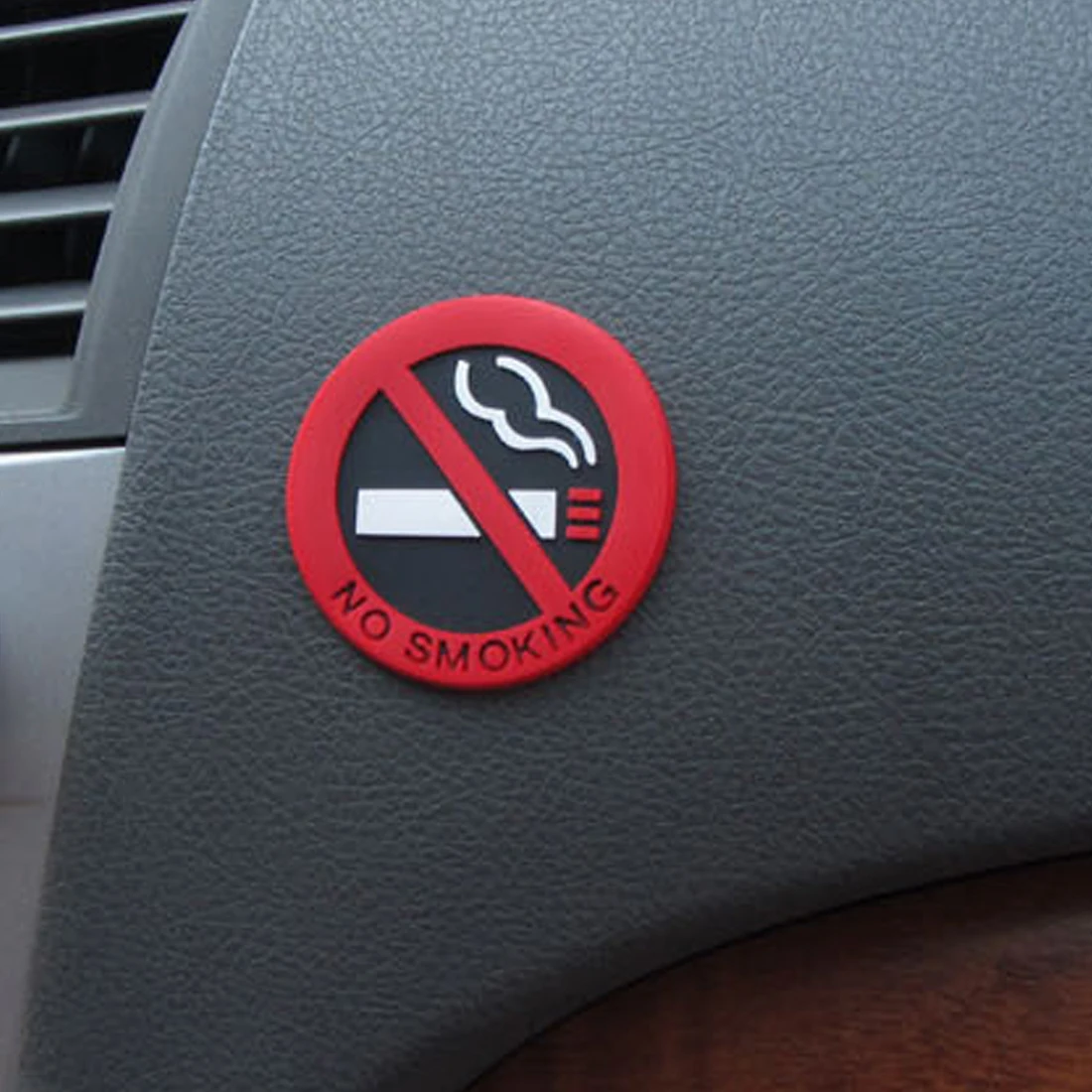 

Dewtreetali super offer 3PCS Rubber NO SMOKING Sign Tips Warning Logo Stickers Car Taxi Door Decal Badge Glue Sticker Promotion
