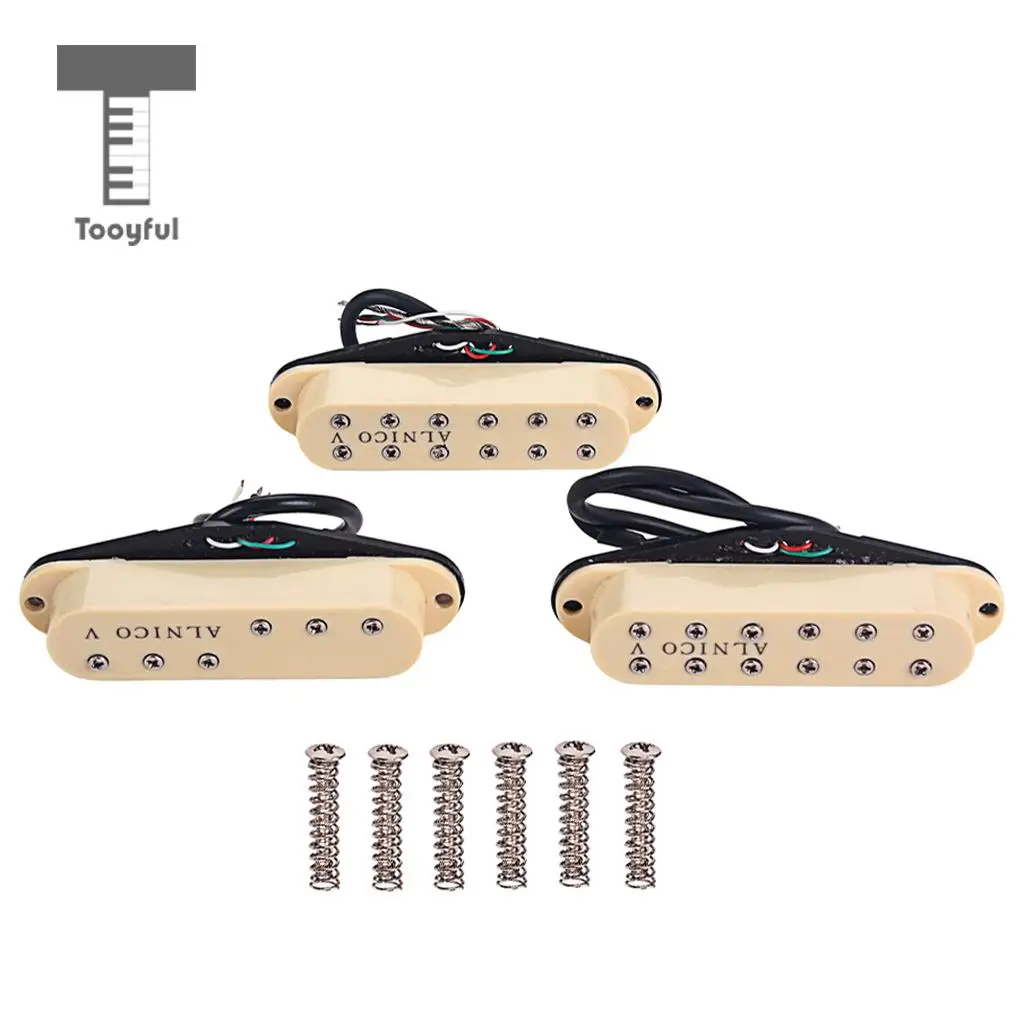 1 Set Alnico V Humbucker Pickup M/N/B for Strat ST Electric Guitar Replacement Parts
