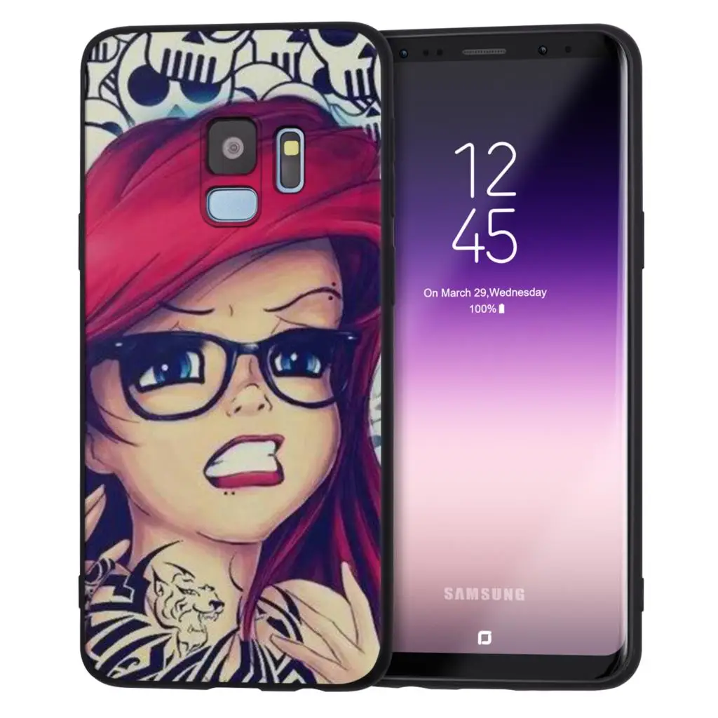 Татуировка для отдыха в ночном клубе, чехол для samsung Galaxy S10 S9 S8 плюс S10e S7 край A6 A8 плюс J7 J5 J3 мягкий силиконовый чехол с бантом