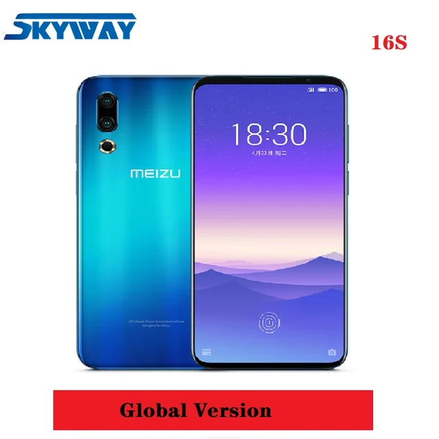 Оригинальный Глобальный Meizu 16 s 4G LTE 6 GB 128 GB Snapdragon 855 Octa Core 6,2 "2232x1080 p 48mp 20mp двойная задняя камера быстрое зарядное устройство NFC