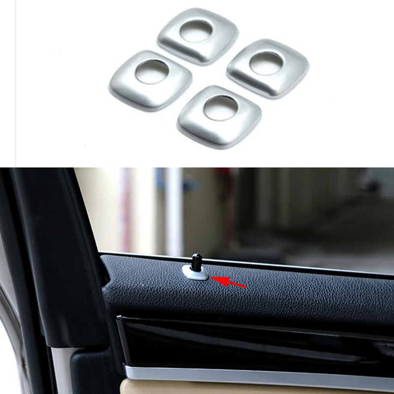 4X Chrome plate ABS Door Lock Pins Pin Decoration Cover Trim For BMW 5 Series F10 2011 2016in