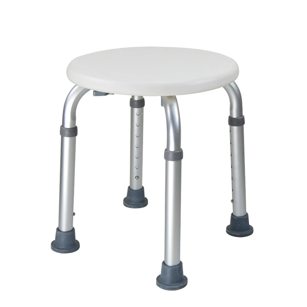 

43% Alluminum Adjustable Bath Tub Shower Chair 8 Height Adjustable Bench Stool Seat with Non-Slip Rubber Sole for Bathroom