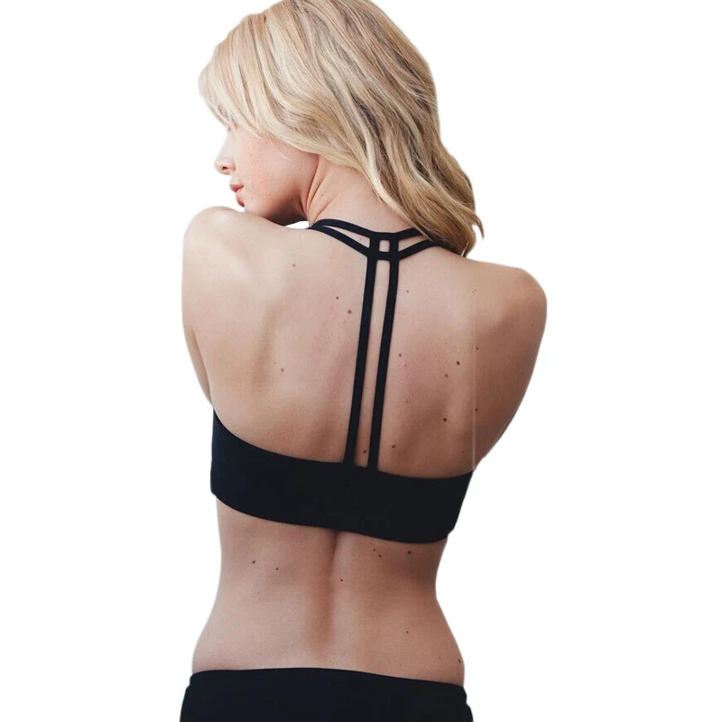 ① Sexy Wireless Push Up Спорт Йога Бюстгальтер Топы Женщины Фитнес Бег Майки Спинки Без Рукавов Рубашк ✔