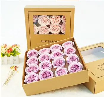 

16pcs/set Ecuador Austin Rose Flower Head Eternal Decorative Soap Flower Wreaths Party Supplies Making Bouquet Shop Material