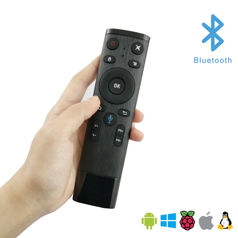 Ilebygo Q5 мини-клавиатура Bluetooth голос дистанционного Управление для Smart ТВ Android Box IP ТВ Беспроводной 2,4 г Air Мышь с USB приемник - Цвет: Bluetooth and Voice