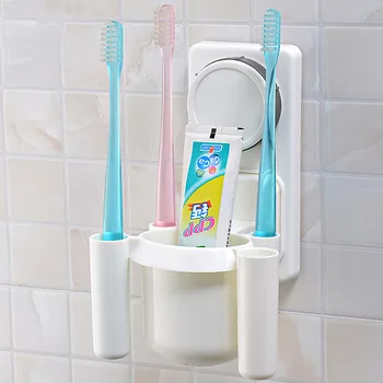 

Home Organization Storage Holders White Unique Durable Racks For Bathroom Cosmetic Toothbrush Toothpaste organizer