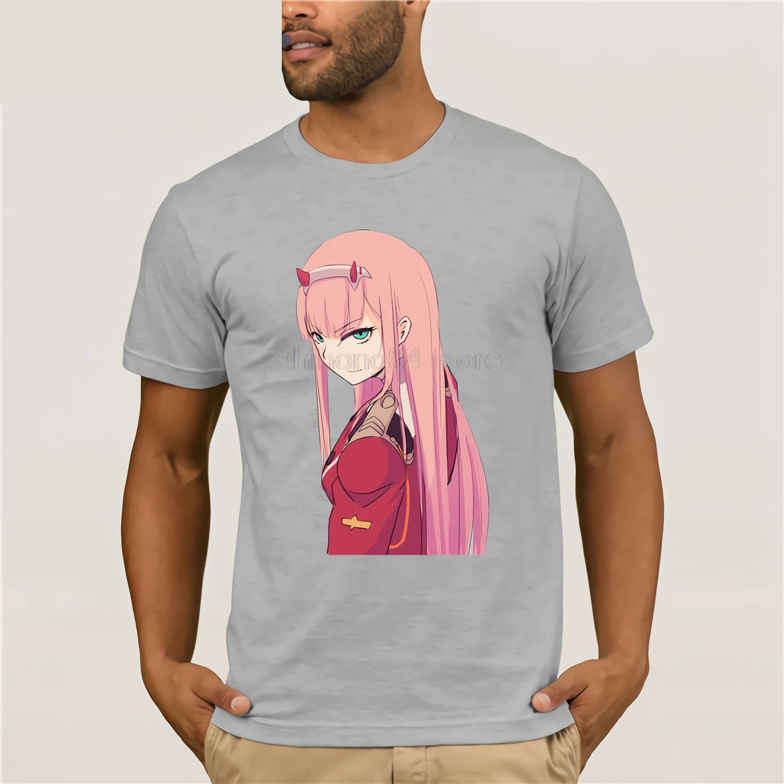 Уличная Zero Two Strelitzia Darling in the Franxx черная футболка для взрослых с короткими рукавами