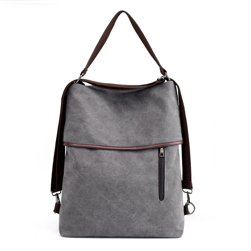 

2019 New Multi-functional Canvas Bag Laptop Ladies Shoulder Bag Large Capacity Casual Backpack