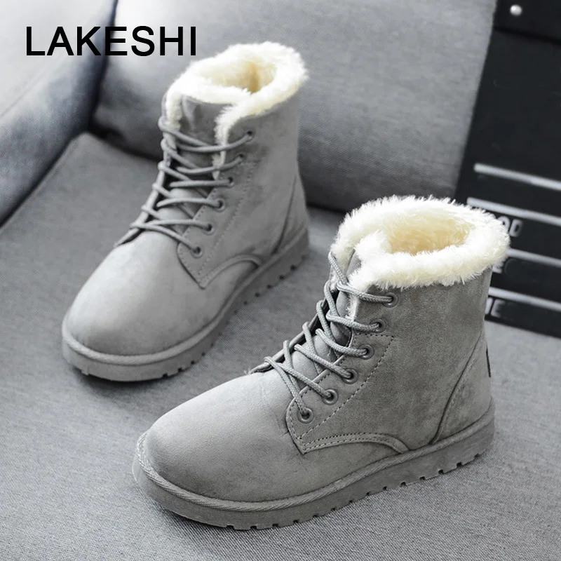 Women Boots Warm Winter Boots Female Fashion Women Shoes Faux Suede
Ankle Boots For Women Botas Mujer Plush Insole Snow Boots