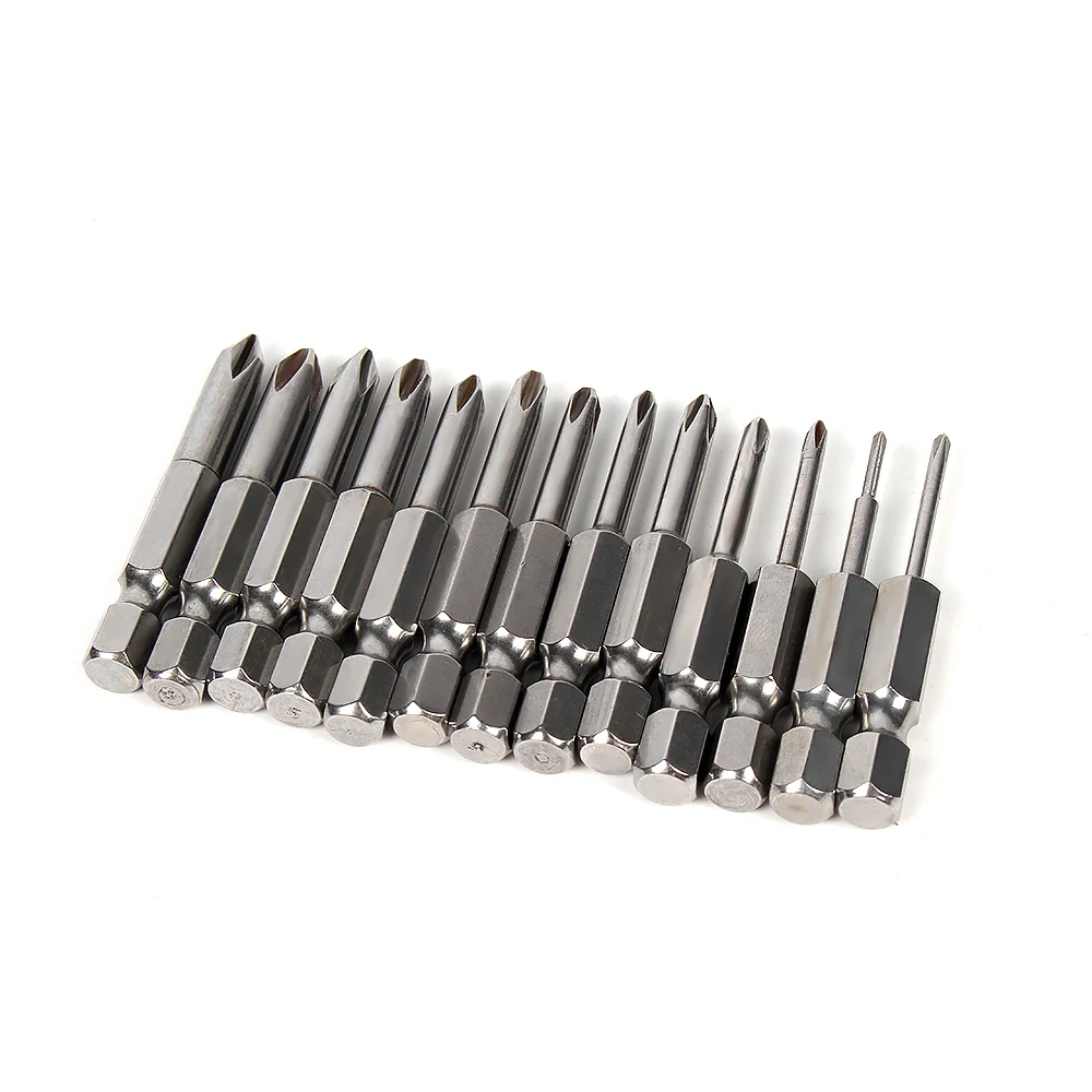 

13pcs 50mm Magnetic Long Hex Cross Head Screwdriver Bits Electric Screwdriver Set
