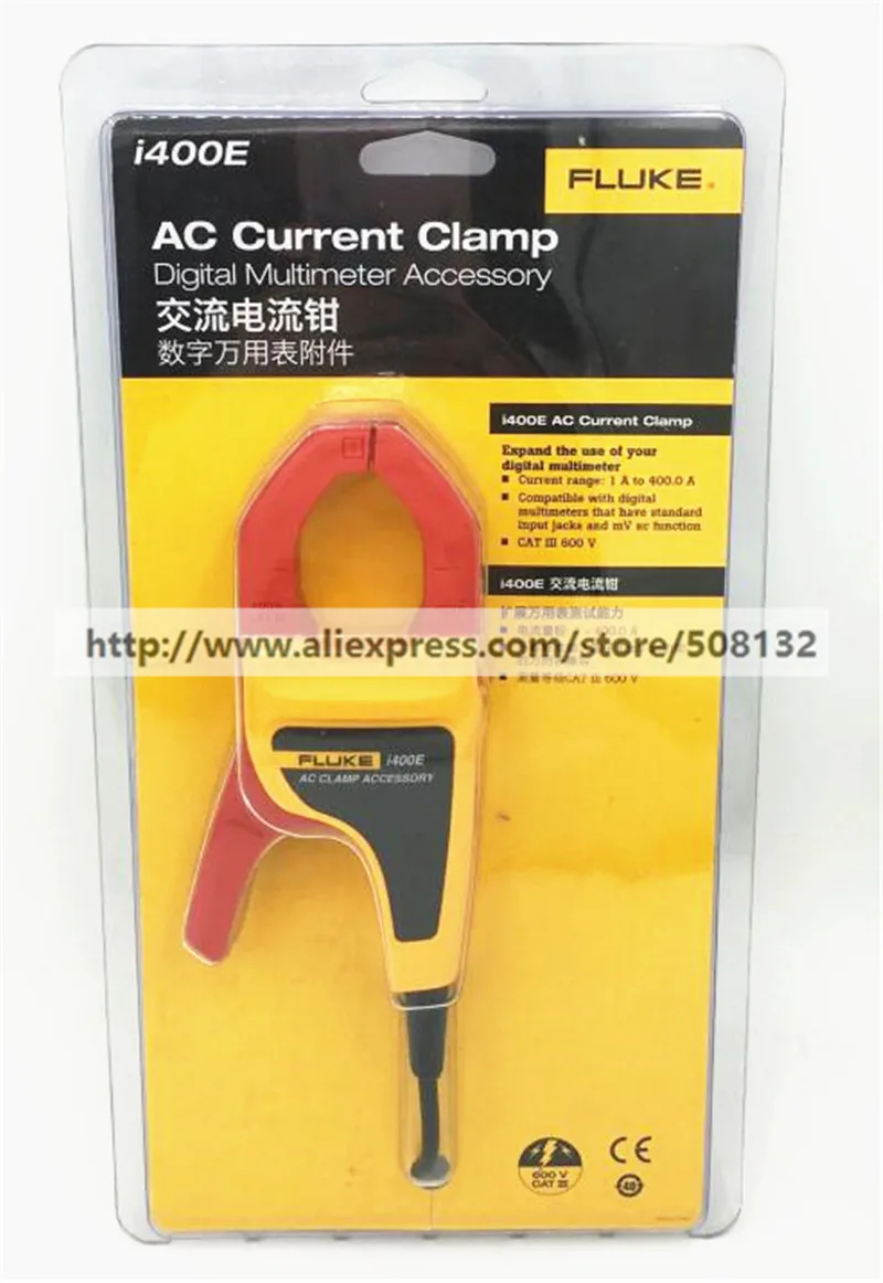 

FLUKE I400E 400A AC CURRENT 4mm Banana Plug CLAMP-ON PROBE Use for Multimeter 15B+ 17B+ 18B 115 117 175 177 179 87V 28II 287 289
