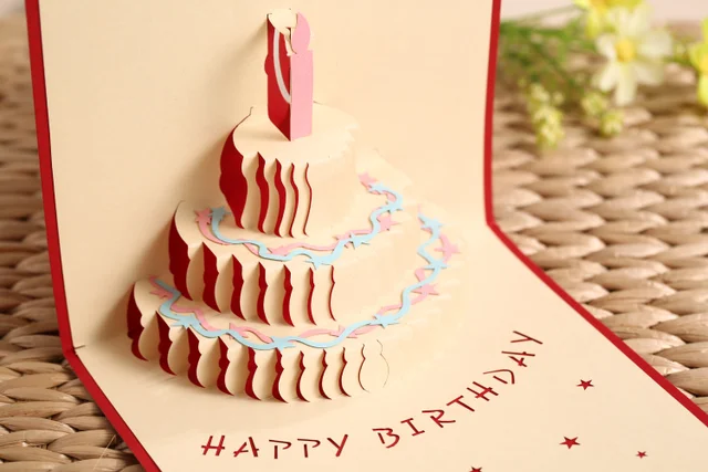 christmas gift 3d greeting card diy three dimensional commercial birthday love card