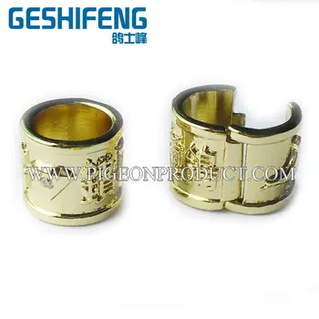 

Gold-plated foot bands for lovebird,custom pigeon ring,pigeon foot bands
