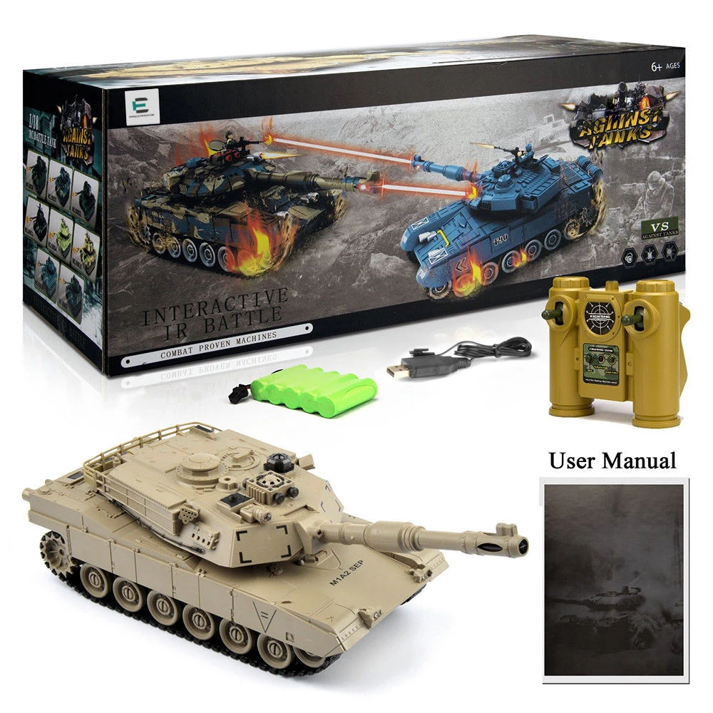 1/28 RC Tank Remote Control Toys Battle RC Tank M1A2 Automatic Presentation Tanks Via Musical scal Toys For Boys Xmas Gifts 