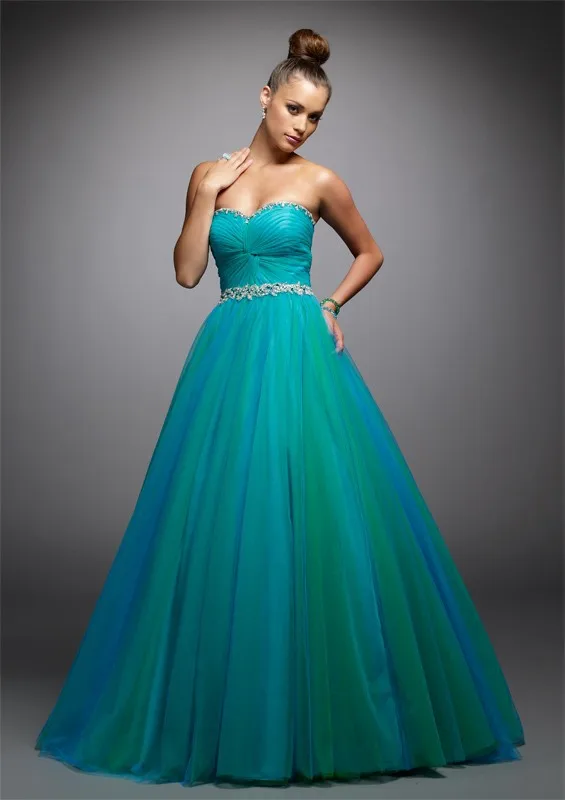 Tulle Sweetheart Pleats Beading Ball Gown Sleeveless Prom Designer Dresses MADUDesigner Dresses2746 | Свадьбы и торжества
