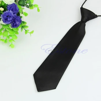 

Fashion School Boys Children Kids Baby Wedding Solid Colour Elastic Tie Necktie High Quality