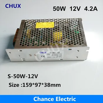 

DC Switching Power Supply 12V LED ac 110v 220V Input CE ROHS (S-50W-12V) Single Group 4.2A For Led Strip 50W