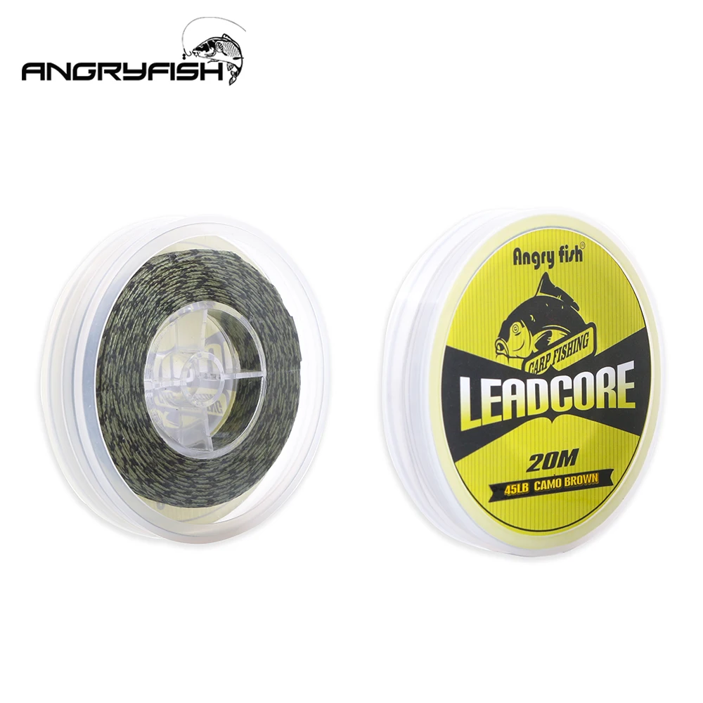 

Angryfish Lead Core Carp Fishing Line 25Lbs 35Lbs 45Lbs 60Lbs 20Meters for Carp Rig Making Sinking Braided Line