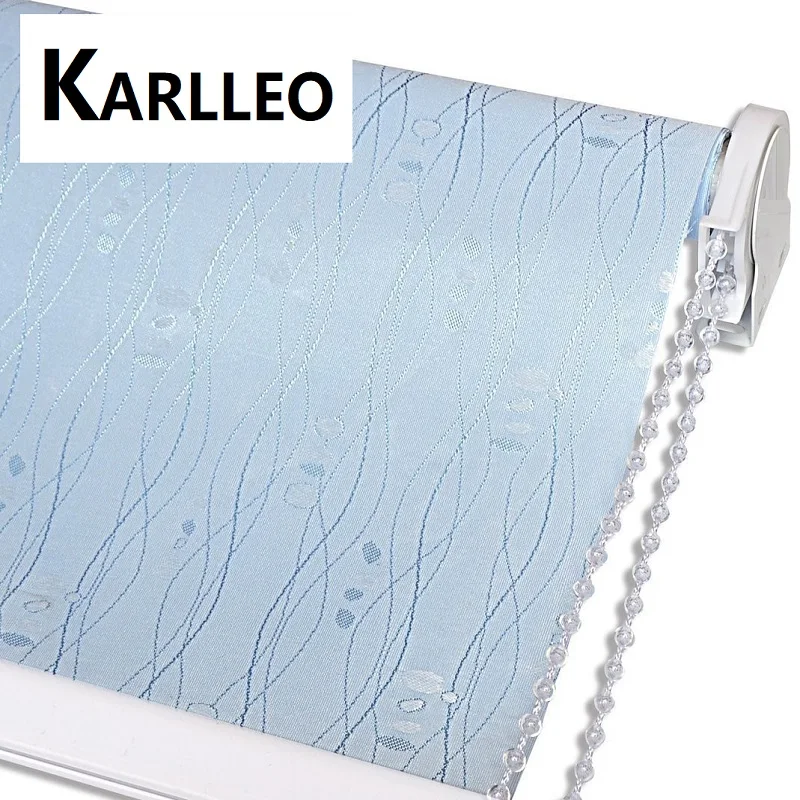 

High Quality 100% Blackout Jacquard Roller Blinds Curtain No.448-pattern Customize Size or Motorize Remote Control