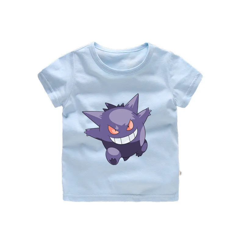 От 2 до 12 лет дети Gengar футболка для маленьких девочек Летнее платье с героями