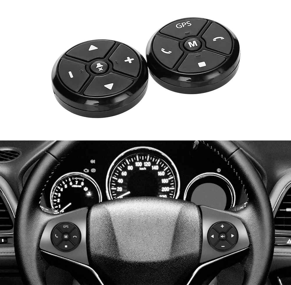 

New Universal Car Steering Wheel Controller 4Key Music Wireless DVD GPS Navigation Steering Wheel Radio Remote Control Buttons