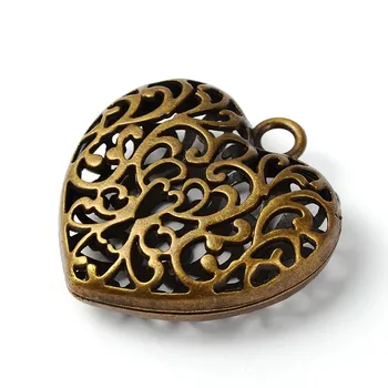 

2/20pcs Tibetan Style Pendants Large Heart Charms For Jewelry Making Necklaces Bracelets Handicrafts Antique Bronze 51x50x17mm