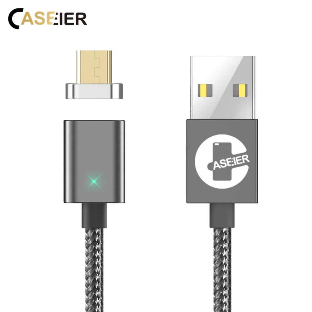 

CASEIER Digital OTG Cable For iPhone X 8 7 6 S Magnetic Micro USB Cable For Samsung S8 S9 Plus LED Data Fast Charging Kabel Cabo