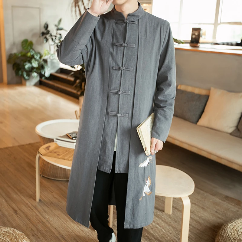 Бесплатная доставка белье мужчины большой белье Тренчи для женщин в китайском стиле жира Большие размеры Мужская Повседневное пальто с
