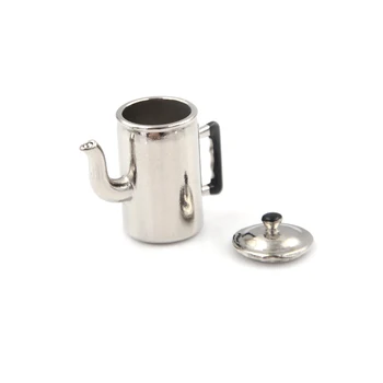 

1:12 Dolls Boiling Water Kettles Miniature Furniture Accessories DIY Kitchen Pretend Play Toy Mini Metal Restaurant Don't Eat