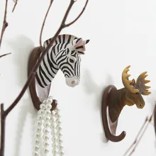 Креативный крючок в виде животных для украшения дома, настенные крючки из смолы для рукоделия
