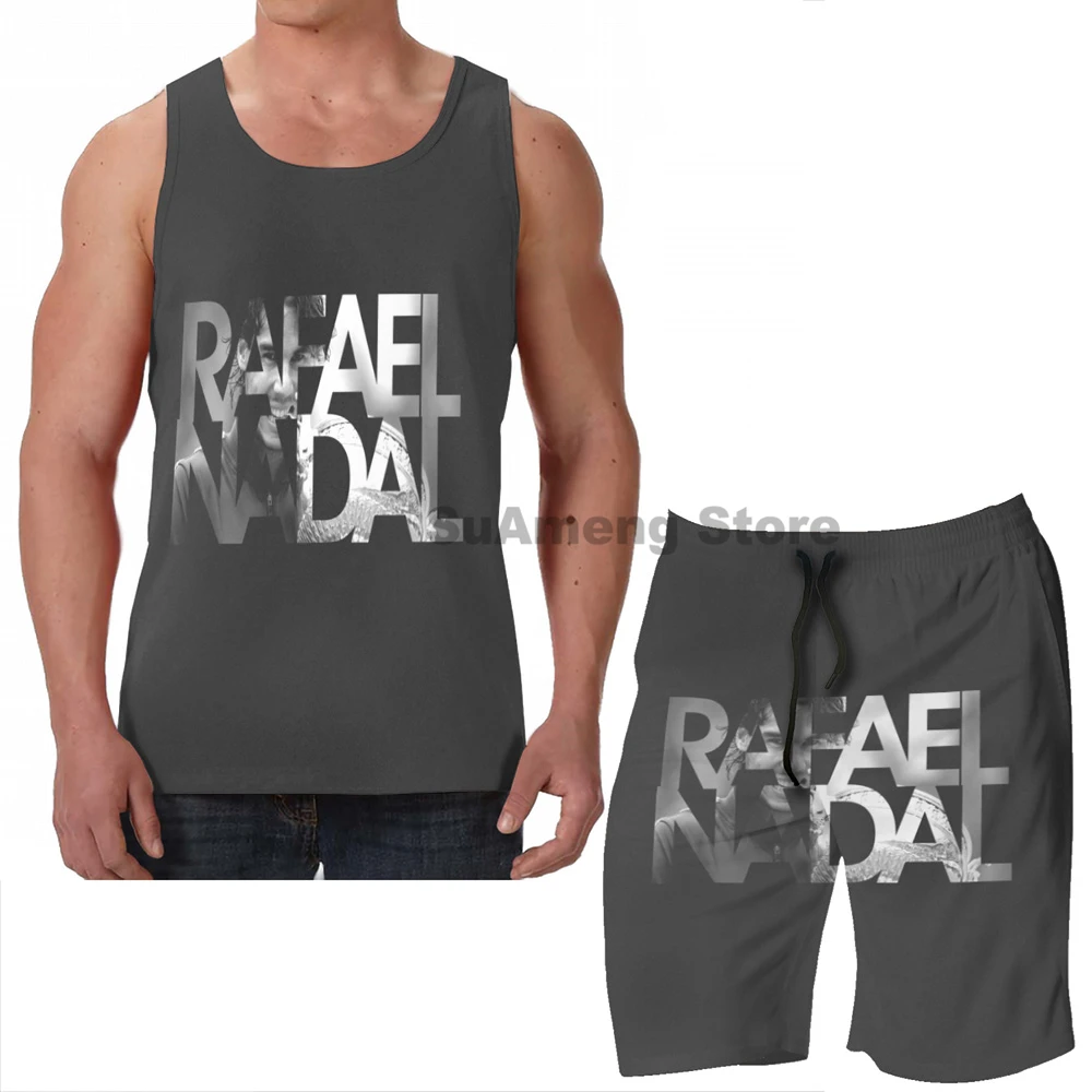 

Summer Casual funny print men Tank Tops Women rafael nadal tshirt men Board beach shorts women sets fitness sleeveless vest
