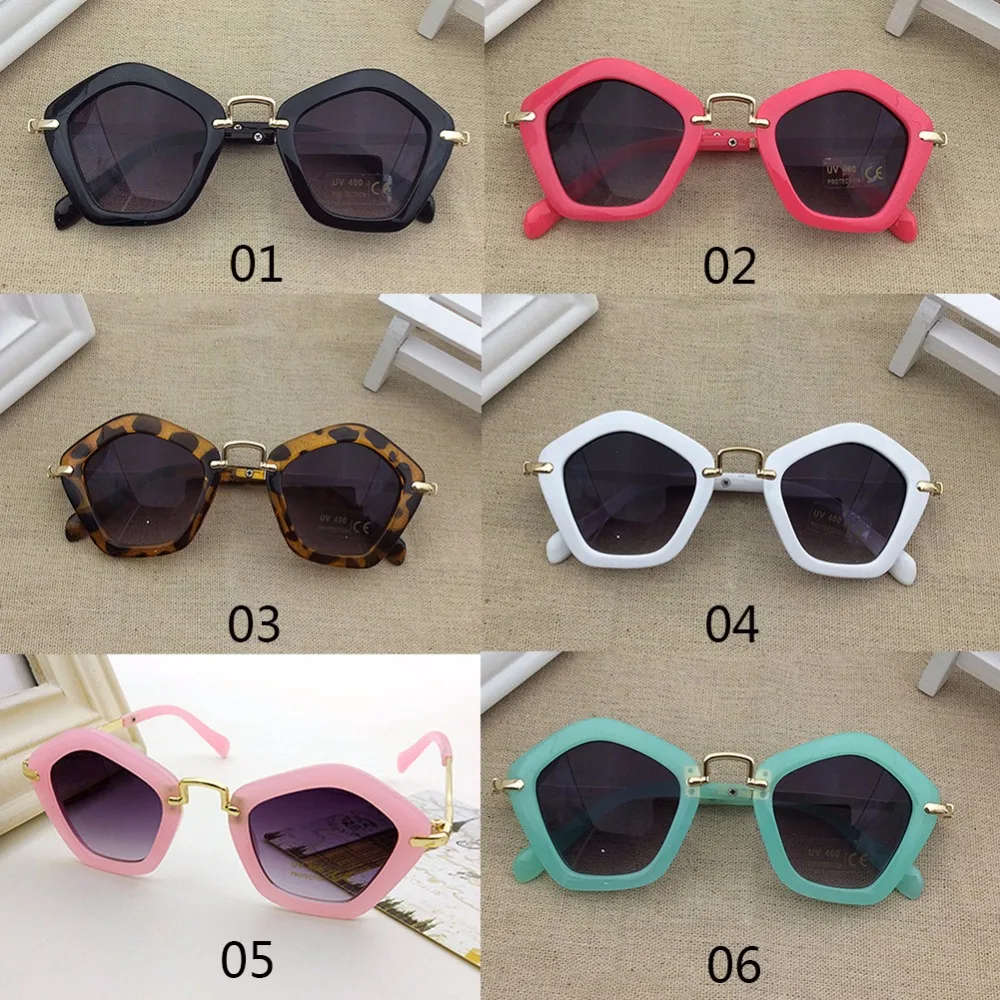 Brand Trendy Kids Sunglasses Polygon Children Boys Girls Sun Glasses