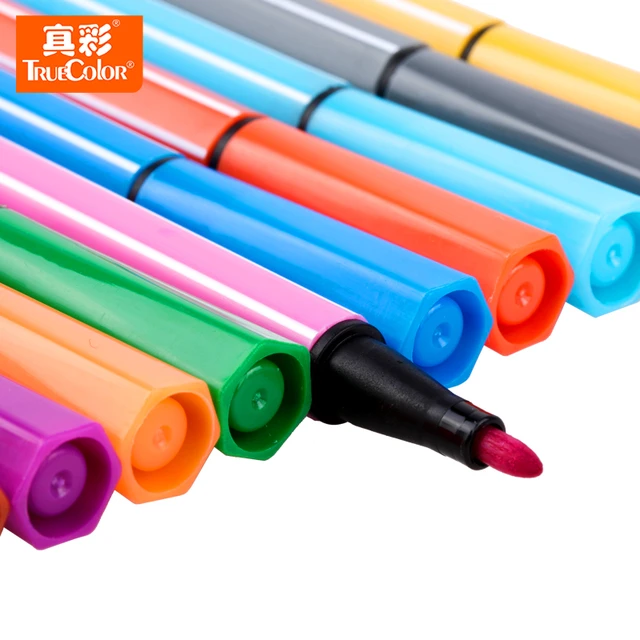 Deli Felt tip pen set 12/18/24 Color Washable felt sketch marker