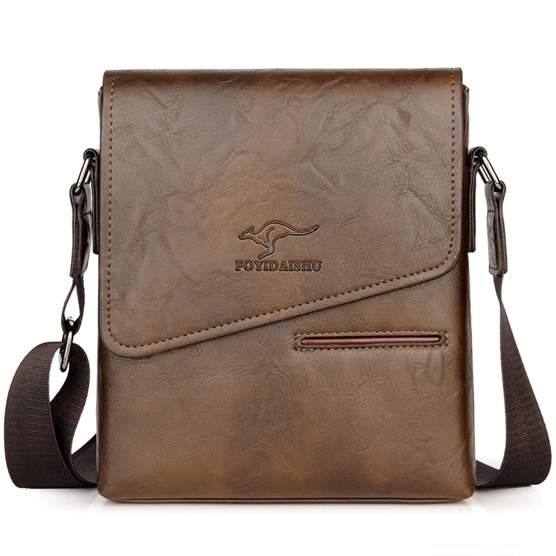 الكنغر الفاخرة العلامة التجارية خمر حقيبة الكتف للرجال والجلود حقيبة ساعي للماء مكتب الأعمال Crossbody حقيبة للذكور حقائب الكنغر الفاخرة العلامة التجارية خمر حقيبة الكتف للرجال والجلود حقيبة ساعي للماء مكتب الأعمال Crossbody حقيبة للذكور حقائب