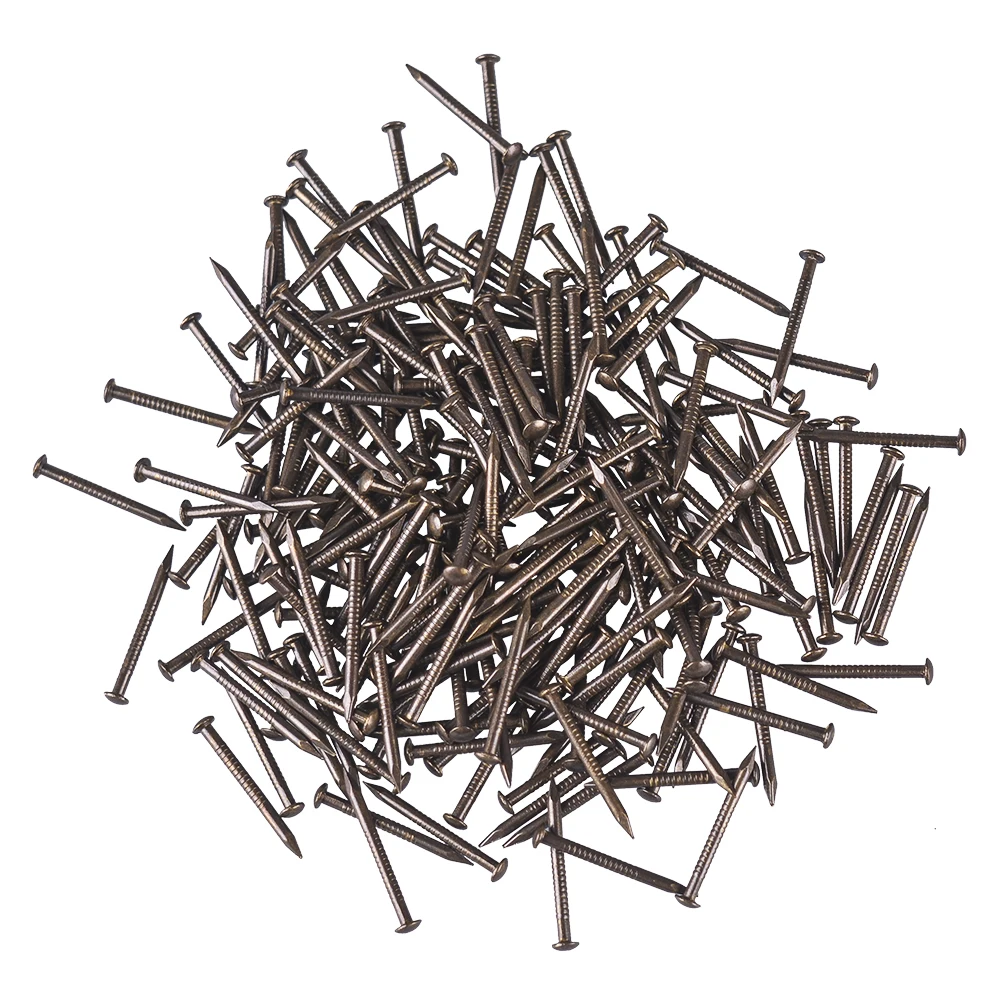 

100pcs 18x1.5MM Chinese Archaize Round Head Antique Bronze Wooden Nails for Furniture DIY Decorative Boxes