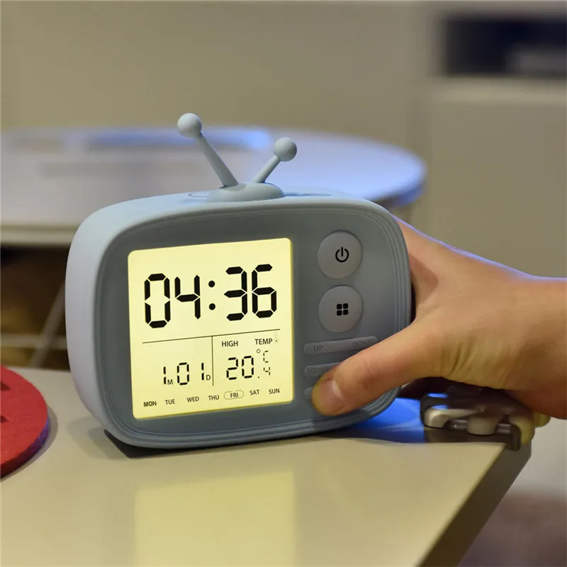 Digital LCD Travel Alarm Clock with Snooze Good Night ...