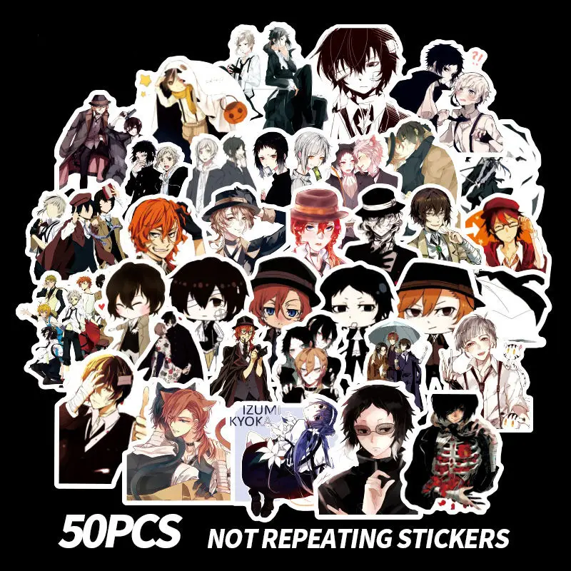 50 шт. аниме Bungo Stray наклейки с изображениями собак Скрапбукинг ПВХ